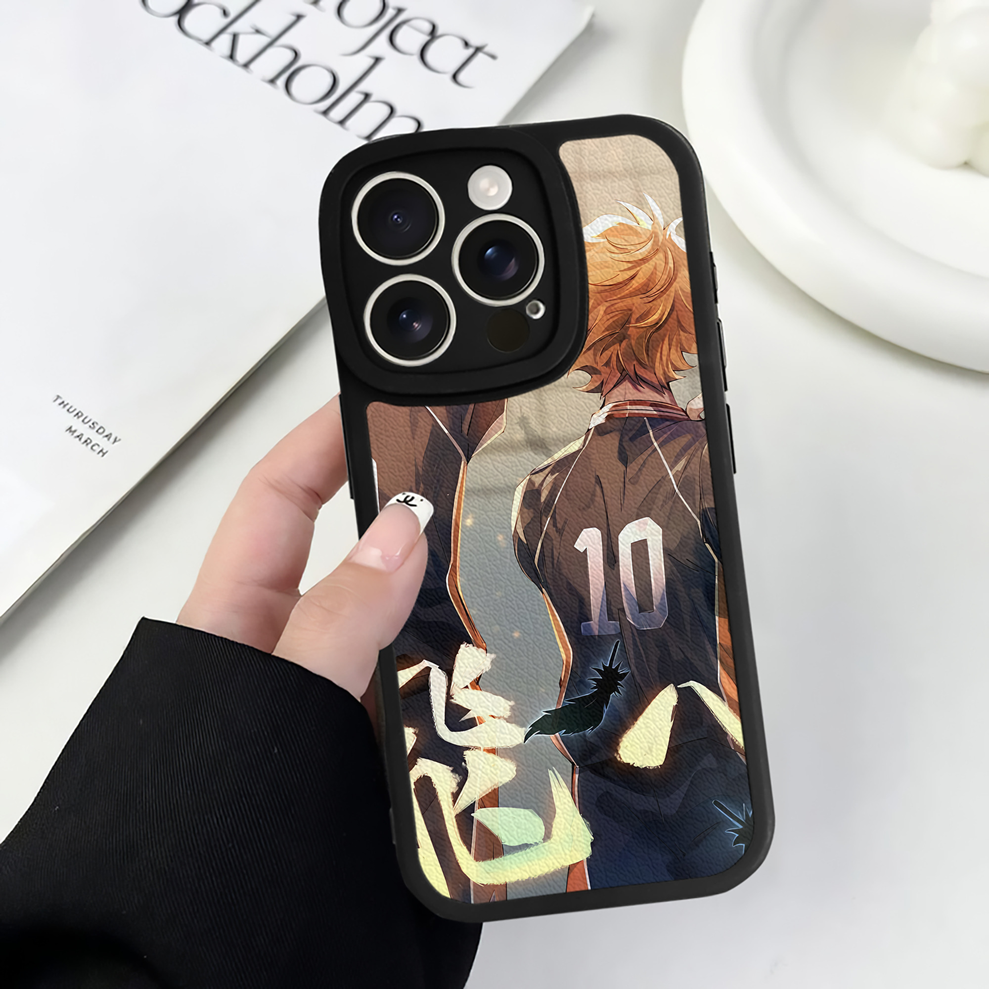（画像用） ハイキュー!! Haikyu!! 【iPhone 16シリーズ対応】シリコンスマホケース（レザー調） 材質：シリコン